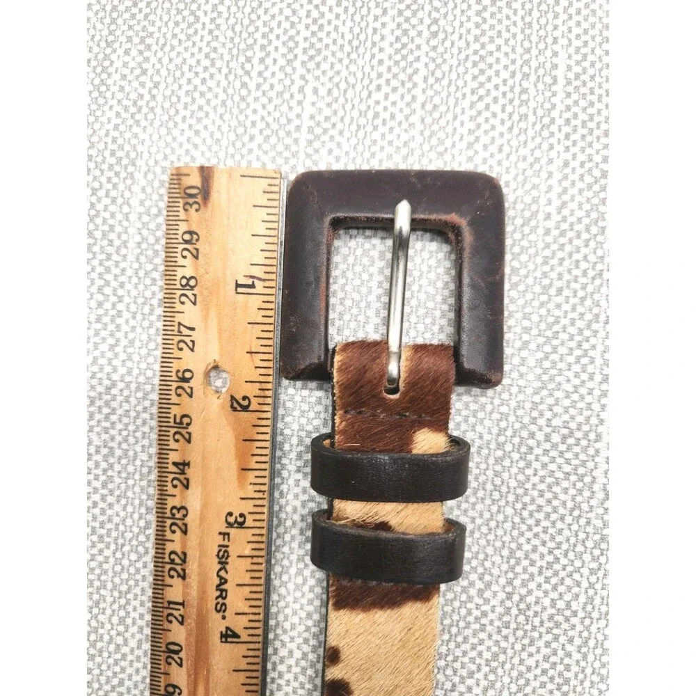 Classiques Entier XL Belt Animal Print Leather PR4229 Brown Tan Flaw